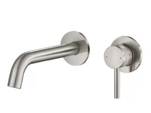 Kyloe Brushed Nickel Wallmounted  Basin Mixer