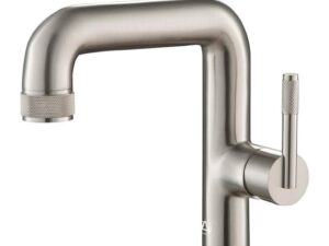 Kyloe Brushed Nickel Side lever Mono Basin Mixer