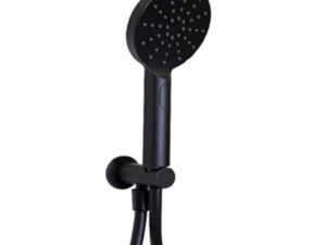 Kyloe Matt Black Handset & wall outlet & Holder