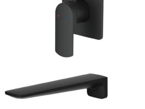Fuse Black wallmounted Bath Filler