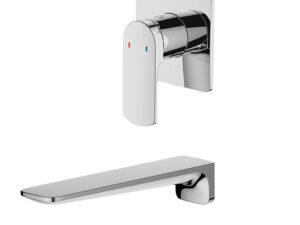 Fuse Chrome Wallmounted Bath filler