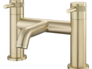 Kyloe Brushed Brass Deckmounted Bath Filler
