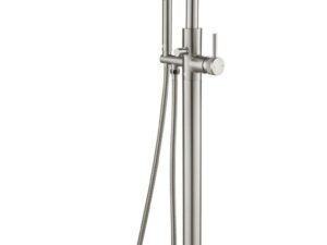 Kyloe Brushed Nickel Floor standing Bath Shower mixer