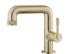 Kyloe Brushed Brass Side lever Mono Basin Mixer