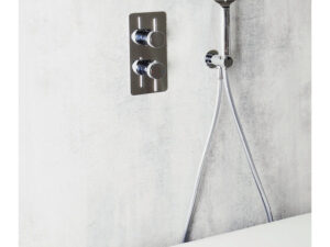 Kyloe Minimal Brushed Chrome Bath Shower Mixer