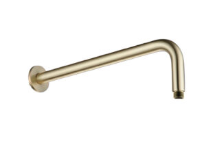 Kyloe Brushed Brass Curved Shower Arm