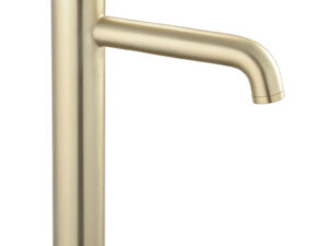 Kyloe Brushed Brass Tall Basin Mixer