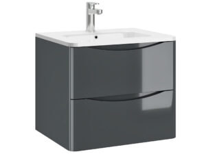 SOFIA 600MM 2 DRAWER WALL UNIT GLOSS GREY