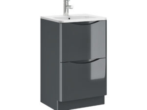 Sofia 2 Drawer Floor standing Unit Grey Gloss
