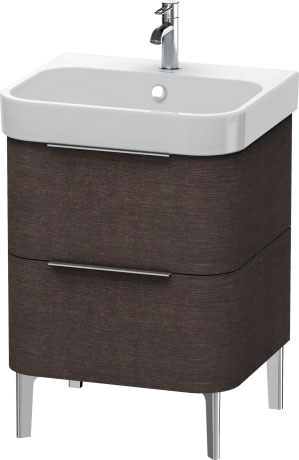Happy D2 2 Drawer Floor standing Brushed Dark Oak Vanity Unit