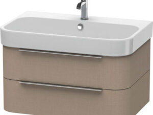 Happy D2 Vanity Unit 2 Drawer Wall mounted in Linen
