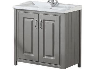 COTTAGE 800MM 2 DOOR FLOOR UNIT STONE GREY