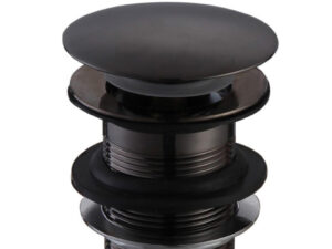 Fuse Black Domed Basin Clicker waste Unslotted
